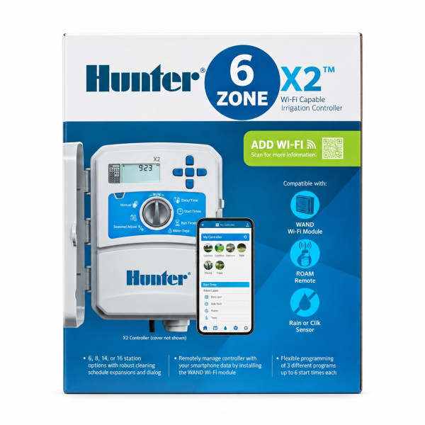 Контролер поливу на 6 зон Hunter з Wi-Fi (X2-601-E)