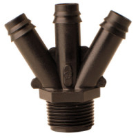 Переход ерш 16 х 3/4" Y-образный (на 3 выхода) Metzerplas